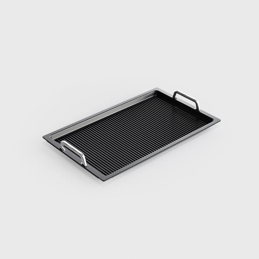 Gastronorm 1/1, 1 inch deep, handles + grill surface gallery 1