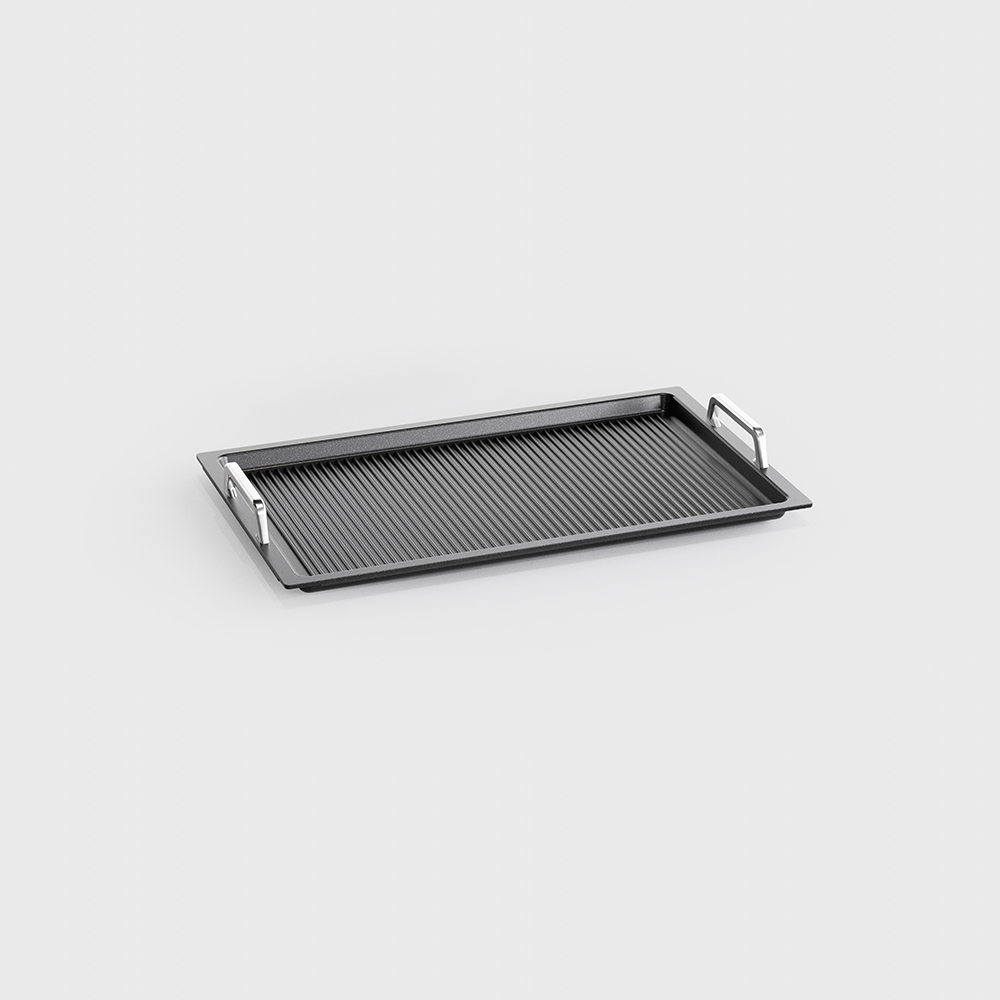 Gastronorm 1/1, 1 inch deep, handles + grill surface gallery 2